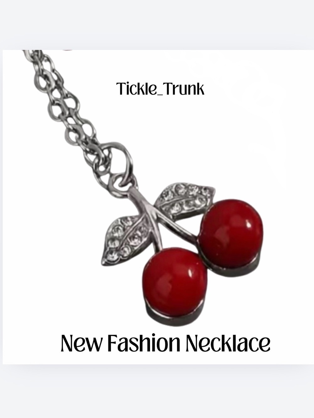 ⭐️ Red Cherry Pendant Necklace